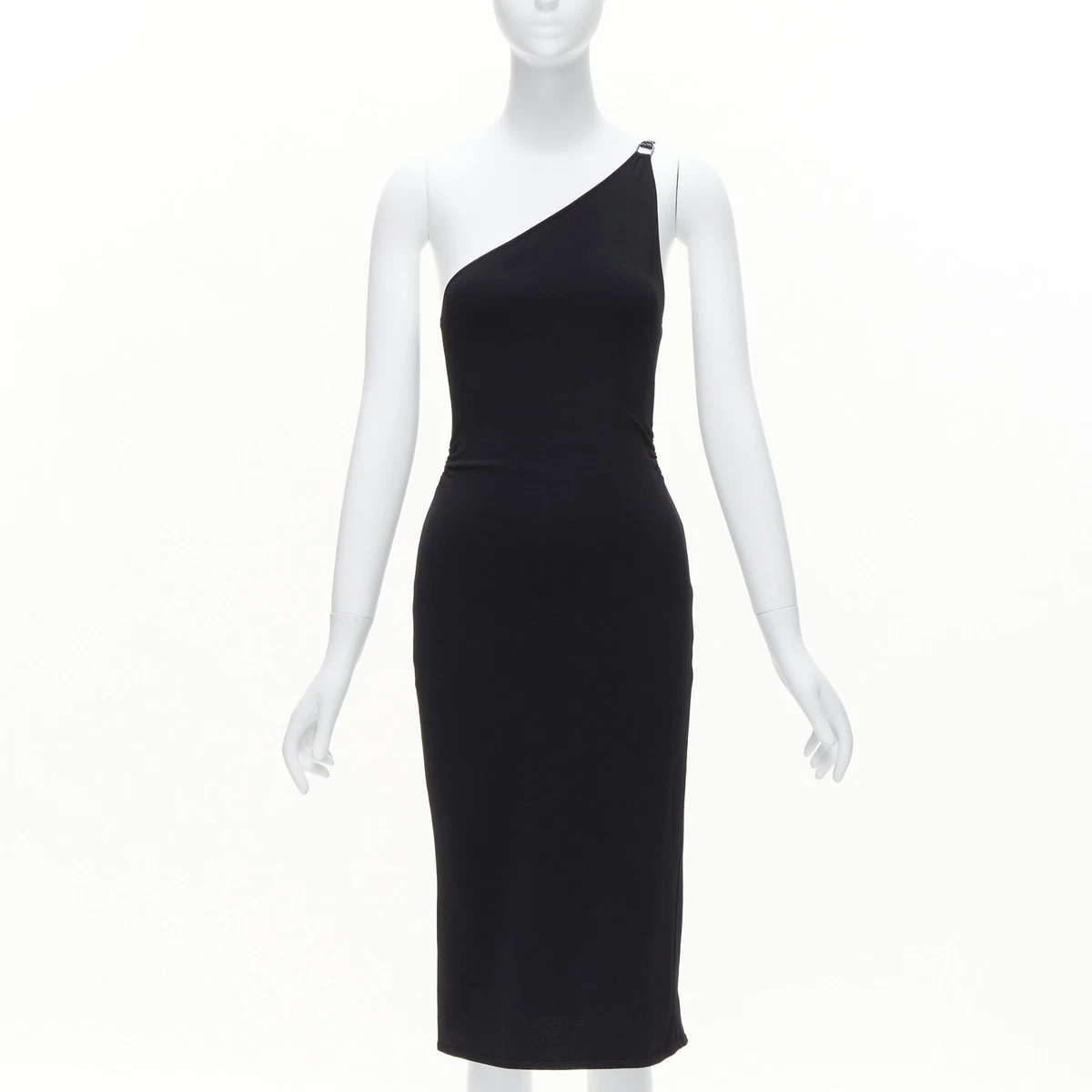 sachin and babi light blue dress Rib cotton jersey dress with Web in dark blue