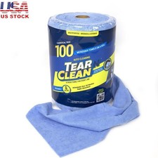 100 Ct Commercial Grade Microfiber Towels Heavy Duty Absorbent Cleaning Roll New