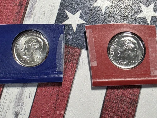 2015 P+D  ROOSEVELT DIMES IN SEALED MINT PLASTIC- BU  "FREE SHIPPING"