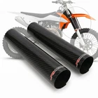 Carbon Fiber Front Fork Shock Guard Covers for Dirt Bike Pit Bike 140-260mm Pair