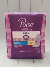 Poise Incontinence Pads, 4 Drop Moderate Absorbency, Regular Length, 20 Pads 
