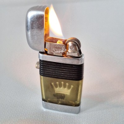 Vintage Scripto Vu Slim Lighter   Working   1950s Briquet Feuerzeug Accendino