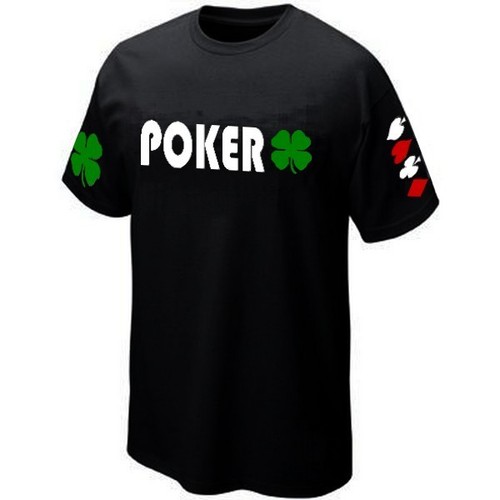 POKER T-Shirt - Symbolkarte Kleeblatt Glücksbringer ★★★★★ - Bild 1 von 2