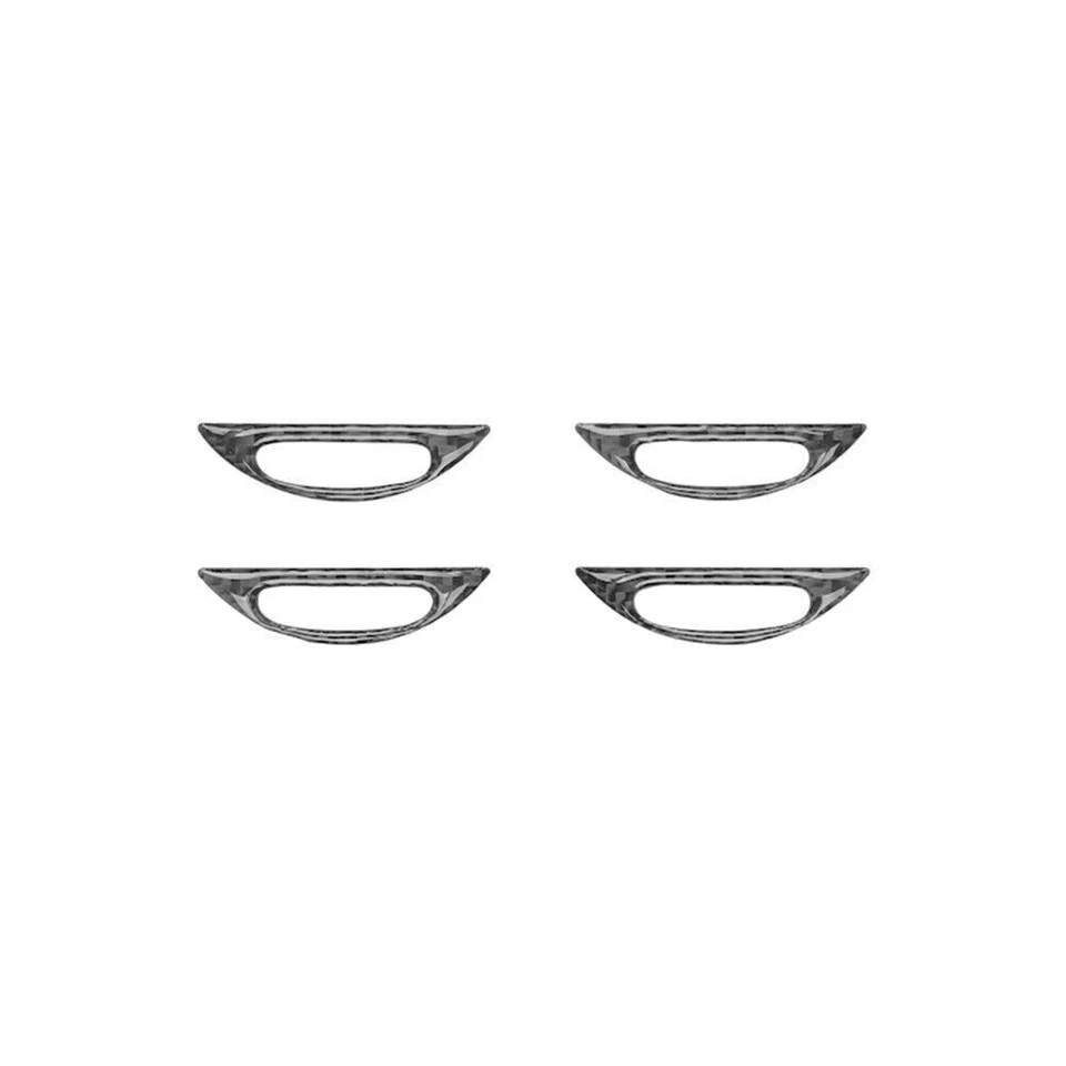 4 piezas para Mercedes-Benz Clase M ML350 tablero de instrumentos de fibra de carbono cubierta de ventilación de aire moldura Foto 3 de 4