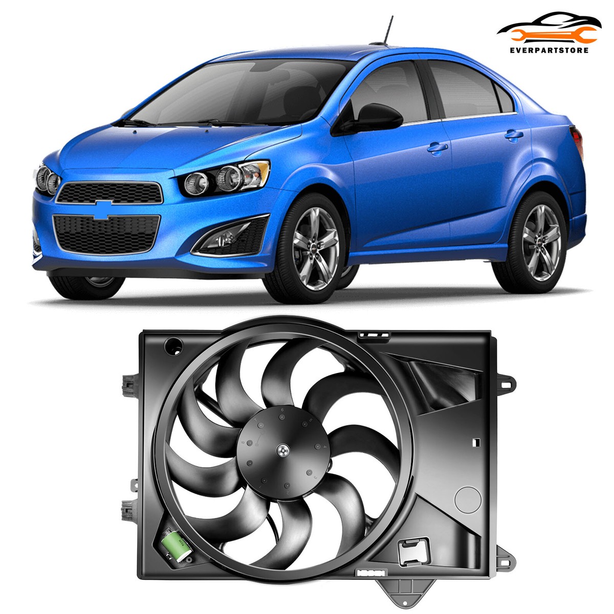 For 2012-2017 Chevrolet Sonic 1.8L Electric Radiator Cooling Fan