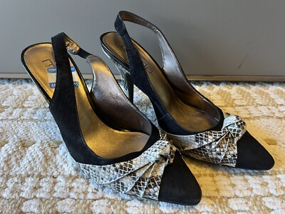 Moda Women Black Heels Shoes Size 7