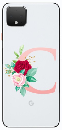 TPU SOFT COVER HÜLLE FÜR GOOGLE PIXEL 4 / 4 XL BUCHSTABEN MIT BLUMEN - Bild 5 von 28