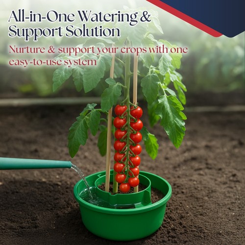 Garden Tomato Plant Halo Grow Planter Garden Water Pot Tub Halos Cane Support - Picture 16 of 19