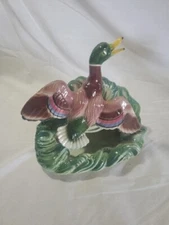 Vintage Ceramic Mallard of California Duck  TV  Planter Maddux Mid 50s