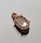 4.24 Ct. Ethiopia Natural White Oval Play-of-Color Opal Silver Rose GoldPendant — photo 3