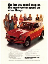 1972 Honda Coupe  Vintage Magazine Ad   Lots of Pretty Girls