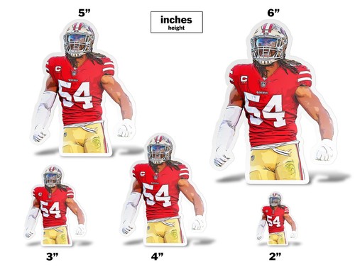 Fred Warner San Francisco 49ers Glossy Sticker Vinyl Laminate, Self Adhesive - Picture 2 of 7