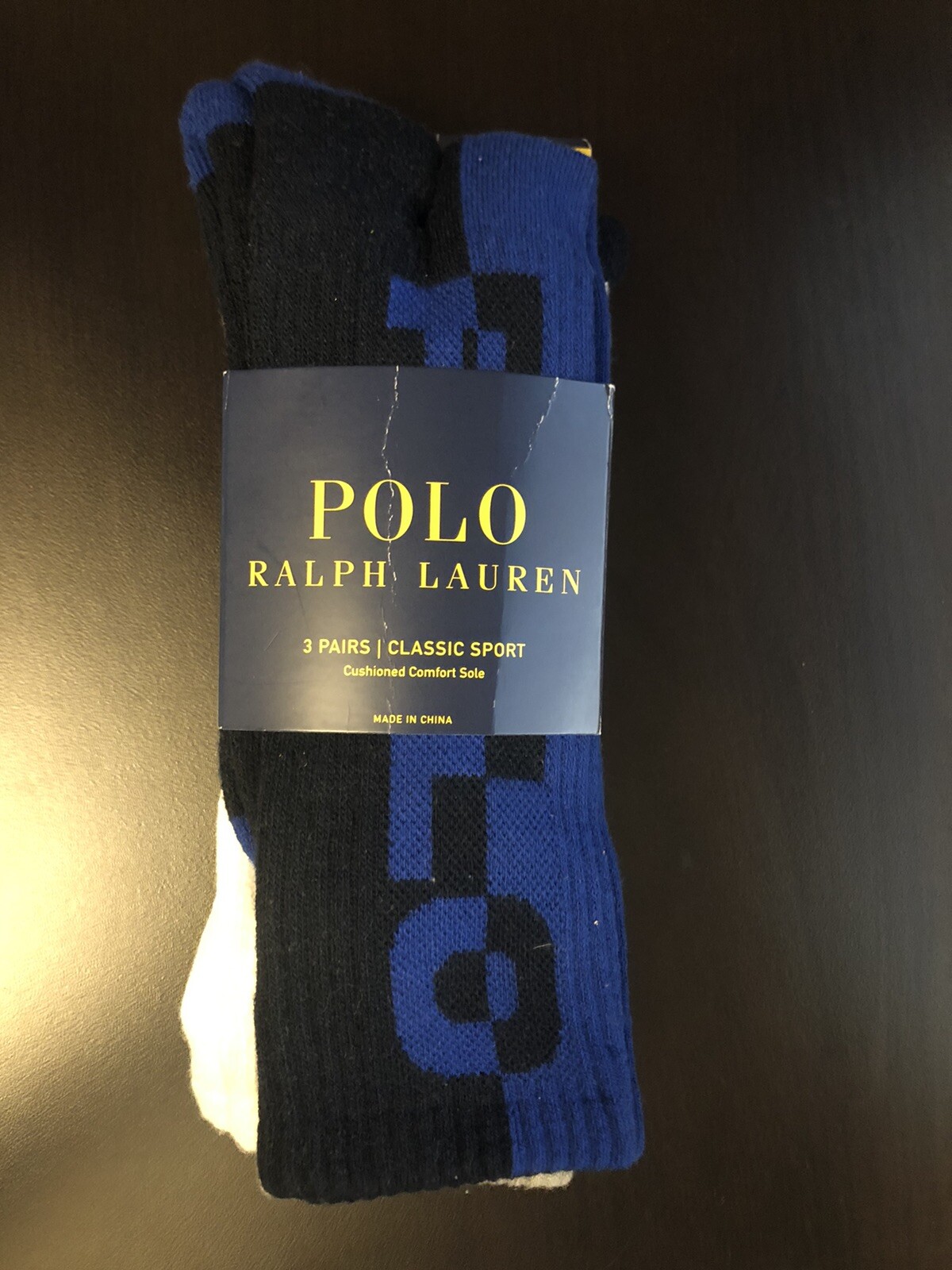 SAOLA Polo Vintage Ralph Lauren Calze 3 Paia Suola Comfort Classica Sport Ammortizzata