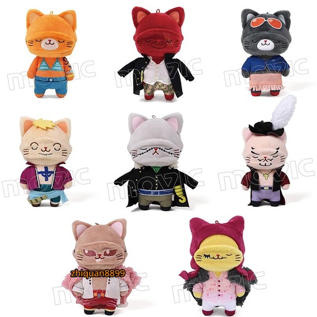 Muñeca de peluche oficial de una pieza Nami Robin cocodrilo corazón Marco gato juguete de peluche