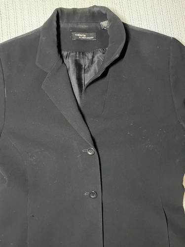 Vintage Petite Valerie Stevens Women Size 6P Black Blazer Jacket Lined - Picture 10 of 20