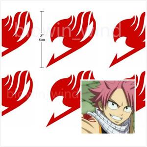 Anime Cosplay Temporary Tattoo Body Sticker Fairy Tail Natsu Red Seal Logo 6pcs Ebay