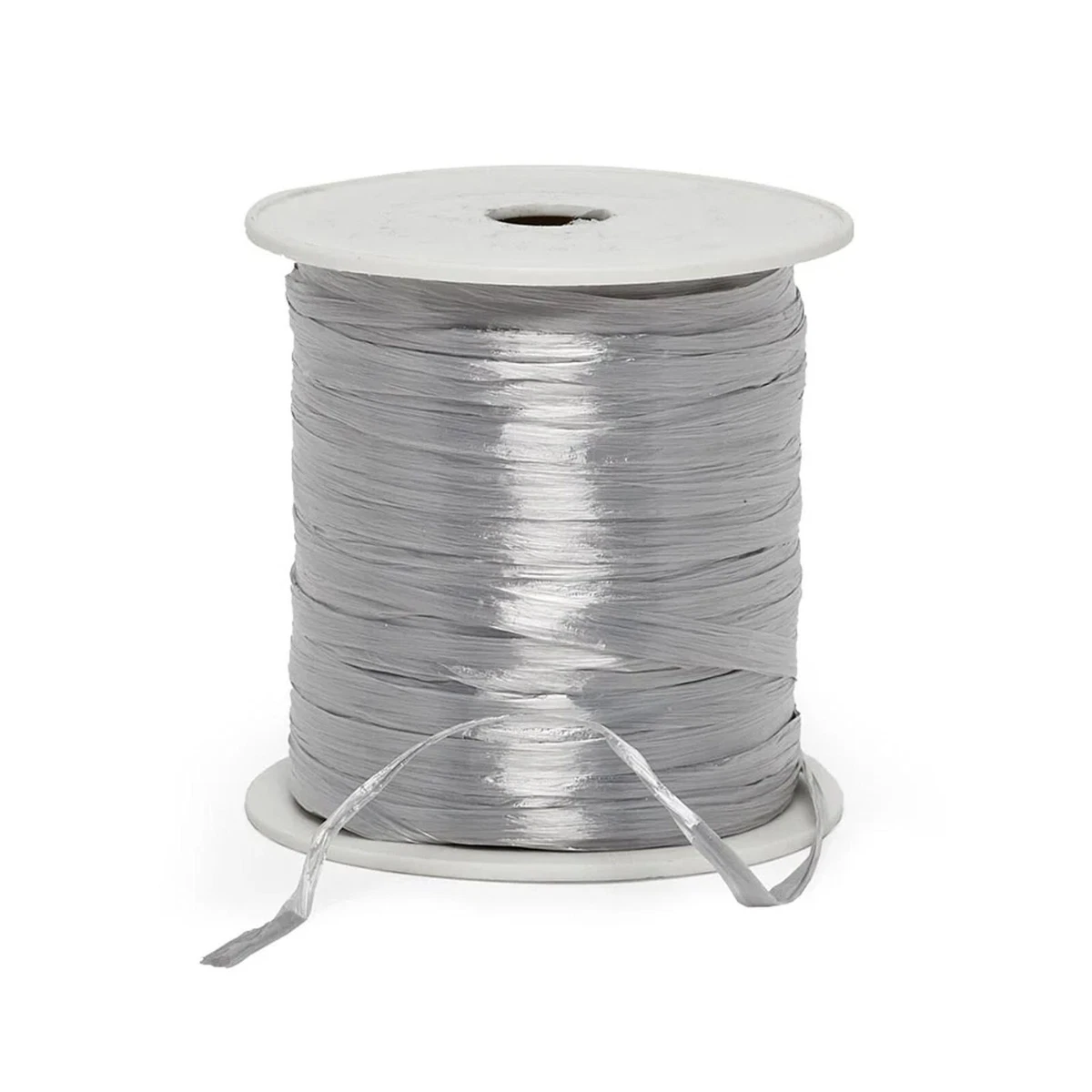 Silver raffia ribbon deals