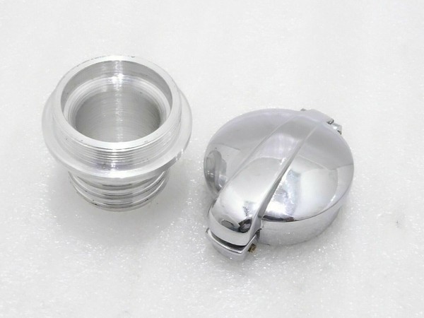 2'' Monza Klapphelm Tankdeckel Alu & Hals FüR Norton BSA Triumph Gec-image