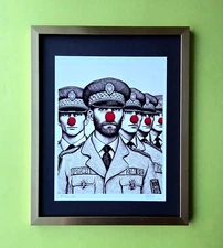 🔥AIDAN FLUX | Hand Signed Original Print Framed | LtdEd of 69 COA Police Corps!