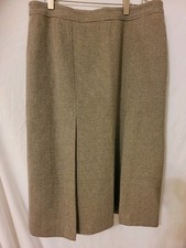 Pendleton 100% Virgin Wool Gray Skirt Lined Pleaded Size 10 Made in USA