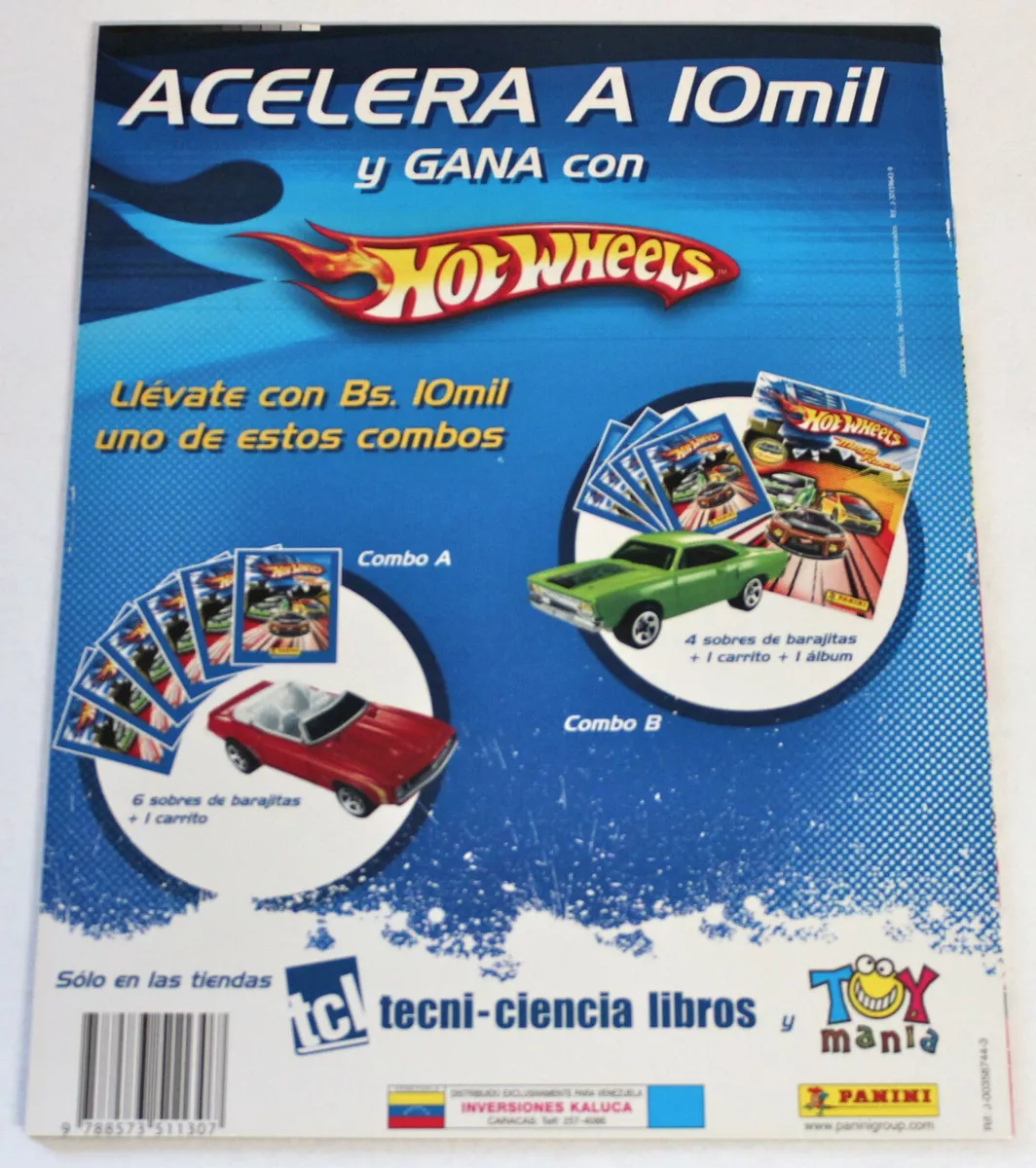 Panini Sticker Hot Wheels Mega Race 2005 Empty Album Spanish