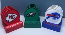 Nfl football 4inch, Wine glass or cup coasters and coaster holder