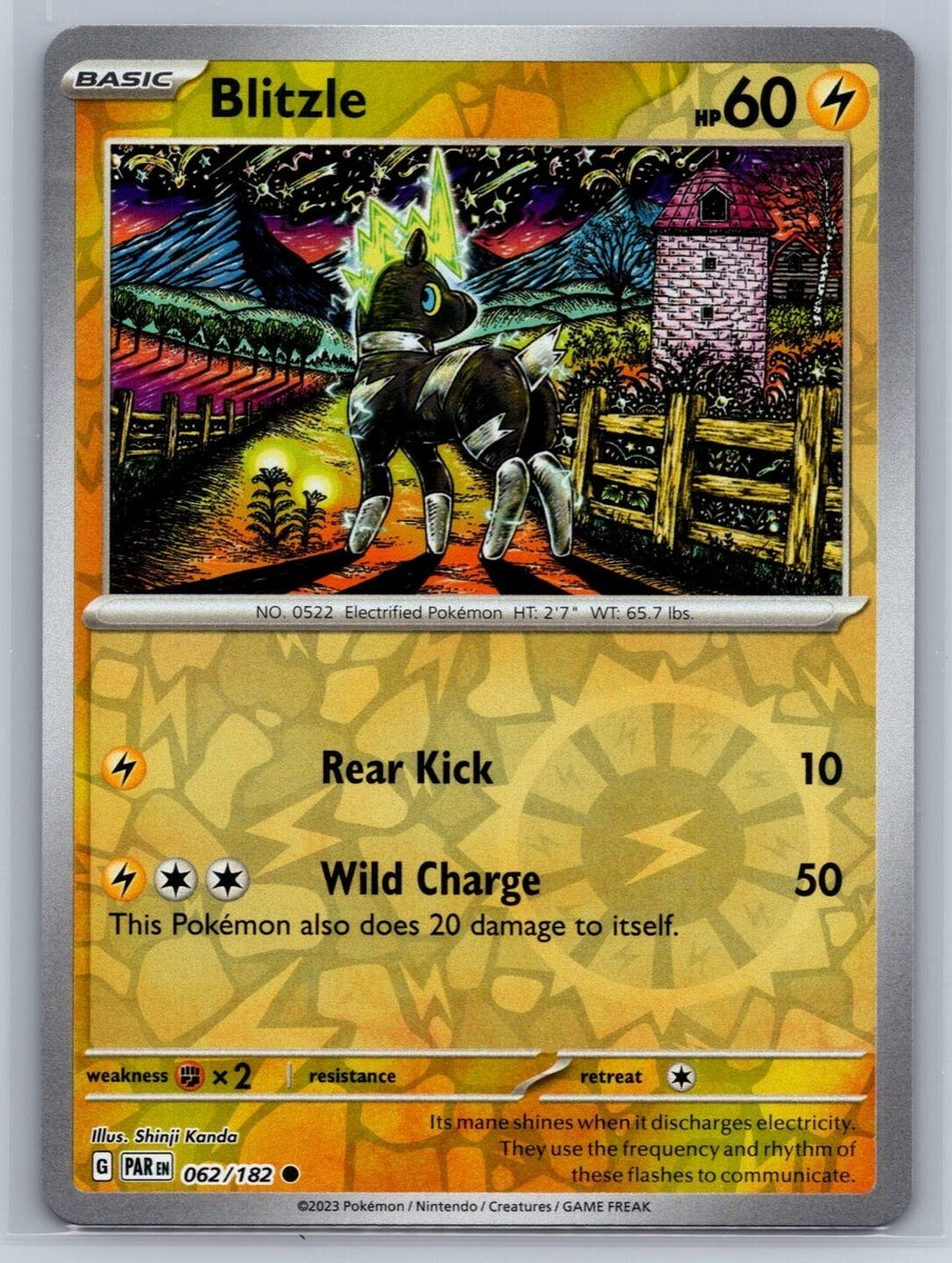 Pokemon - Blitzle - 062/182 - Paradox Rift - Reverse Holo - NM/M