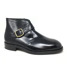 NEW Florsheim Guardsman Ankle Boots Shoes Mens Size 8.5 3E Black Leather 1980s