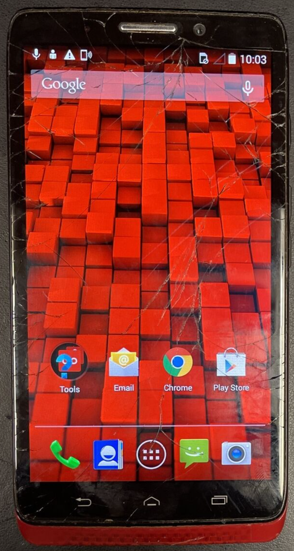 Smartphone Motorola Droid Ultra - 16GB - MOTXT1080R Rojo Android Verizon Cracked-image