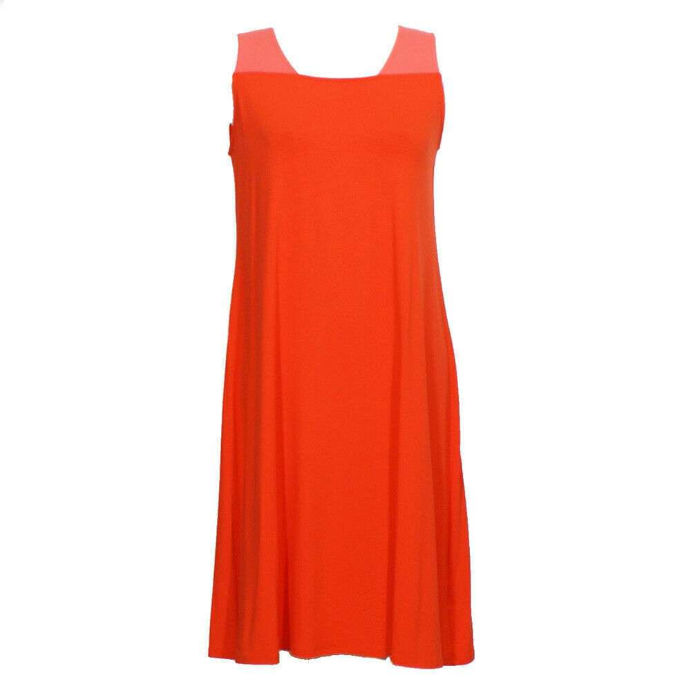 EILEEN FISHER Firefly Peony Pink Colorblock Cutout Viscose Jersey Dress PL  | eBay UK