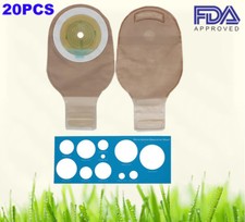 20x Ostomy Colostomy Ileostomy Stoma Care Drainable Closure Pouch Bag Cut-to-Fit