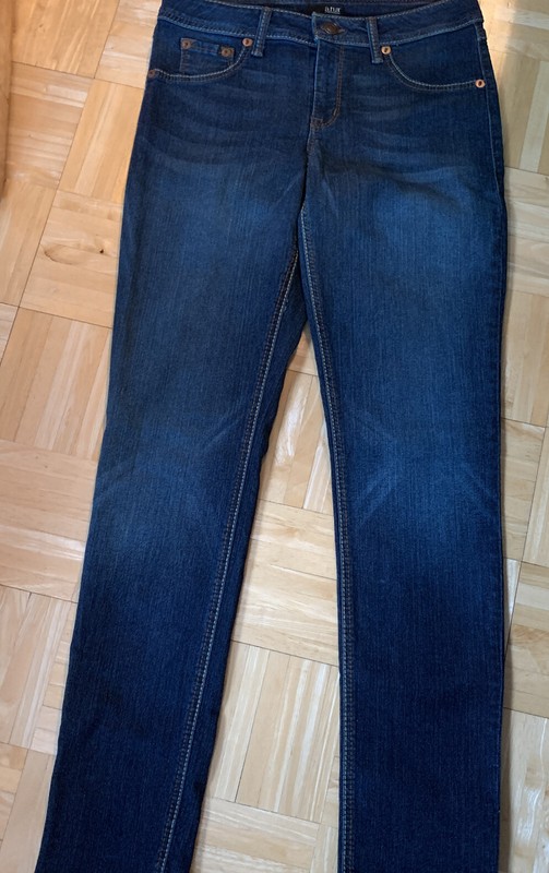 Women’s (10) ANA jeans Fancy Pockets Blue Denim Brown Stitching