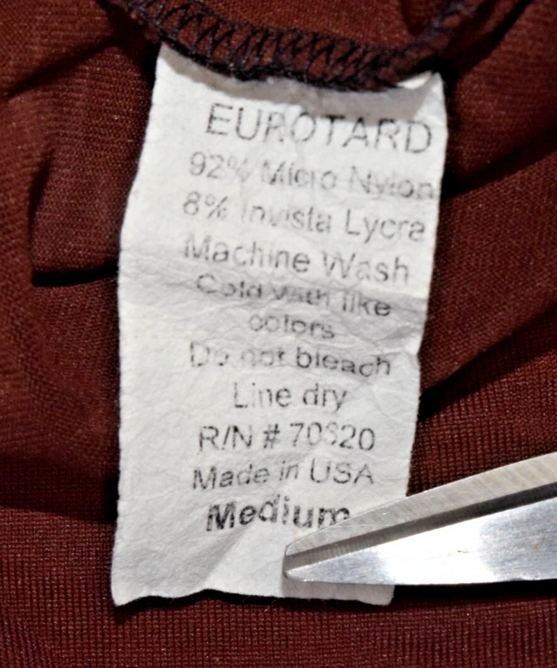 Traje de baño vintage EUROTARD talla S/M años 80 marrón espresso cobertura completa hecho en EE. UU. Foto 3 de 4