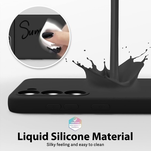 For Samsung Galaxy S23 S22Plus S24 Ultra S24 FE Silicone Case Phone Cover +Glass - 第 17/63 張圖片