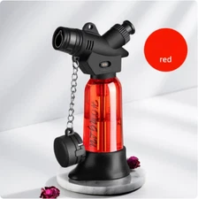 Small Torch Welding Gun Lighter Jet Gas Butane Lighters Transparent Red