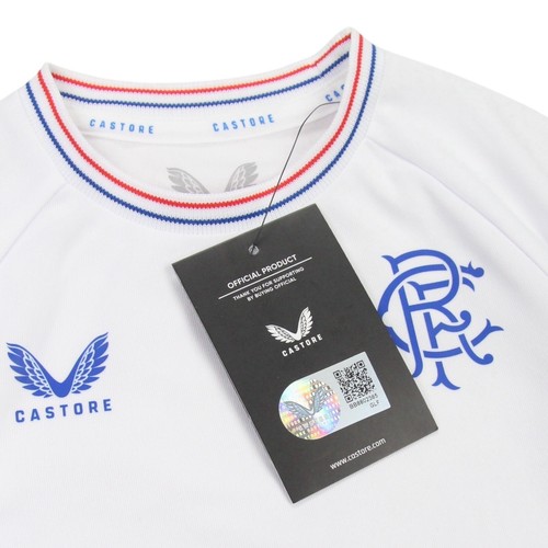 Castore Glasgow Rangers Football Kit Bambini Neonati Età 6-9 Mesi Maglia Fuori casa Nuova con etichette - Foto 5 di 9