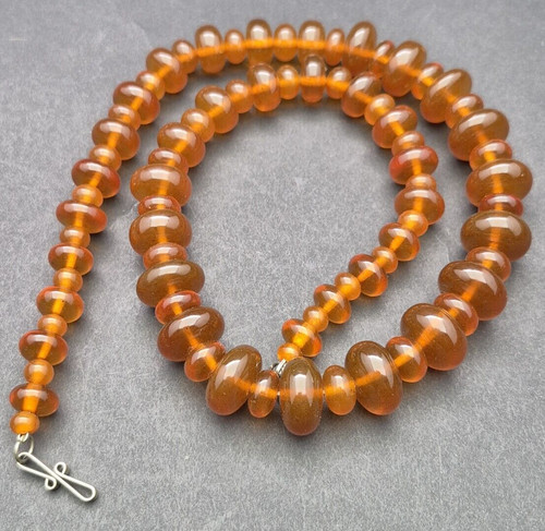 Vintage USSR Original Genuine Natural Baltic Amber Beads Butterscotch 48г