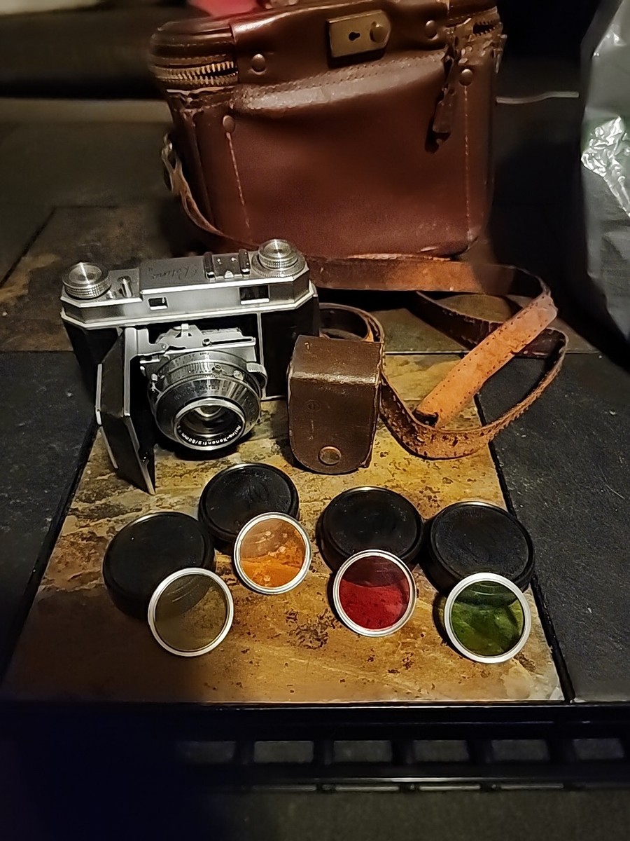 KODAK RETINA II W/Bag, Schneider F2 50mm Photos Range Finder W/B+W Color  Lens