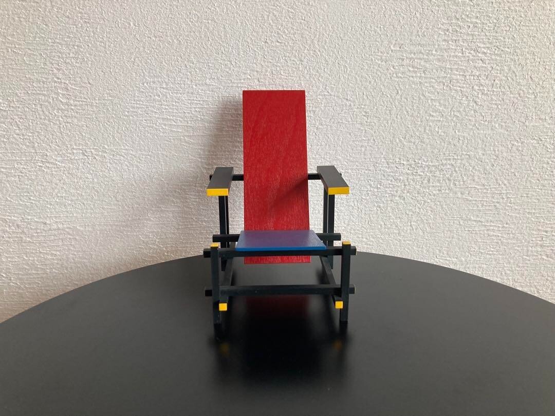 Vitra Design Museum Miniature Rood Blauwe Stoel Red x Blue w/Box