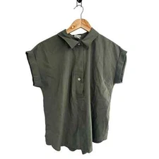 A New Day Green Collared Short Sleeve Top XS