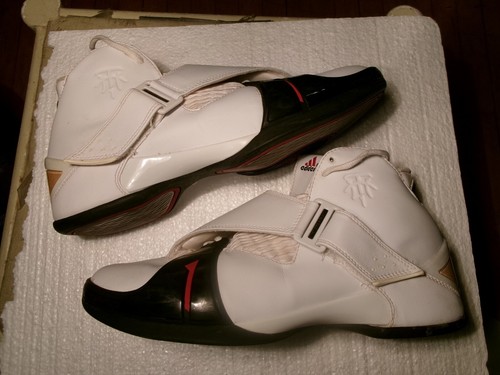 Vintage Adidas 2005 OG TMAC 5 Basketballschuhe Herren 10 Tracy McGrady schwarz weiß - Bild 16 von 17