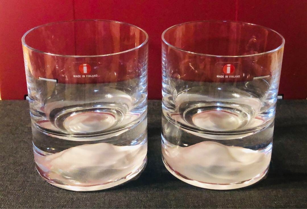 Iittala HIMARAJA Rock Glass Pair Set Bjorn Weckstrom #2 | eBay