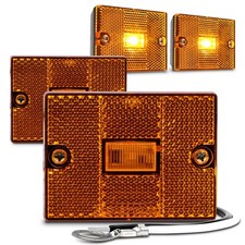 4pc Dot Stud-mount Amber Led Side Marker Light For Utility Boat Trailers Over 80 4pc Dot Stud-mount Amber Led Side Marker Light For Utility Boat Trailers Over 80