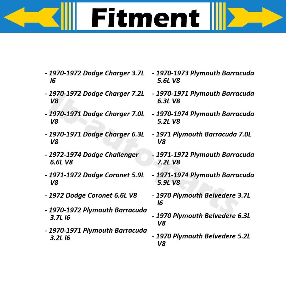 2X Pinzas de freno delanteras para Dodge Challenger 1970 1971 1972 1973 1974 Foto 3 de 4