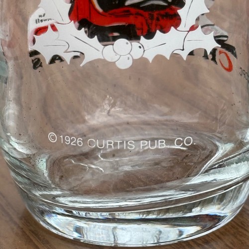 Vintage Coca-Cola Norman Rockwell Christmas Glasses Set of 4 Holiday Decor - Picture 4 of 5