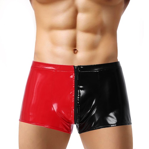 Hombres Block Patente Cuero Pantalones Cortos Boxer Corta Ropa Baja | eBay