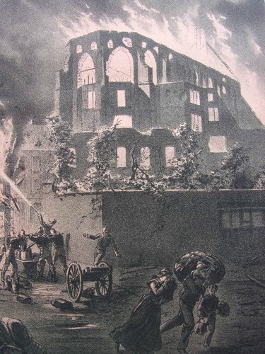 GUERRE 1870 BOMBARDEMENT DE STRASBOURG / LA BIBLIOTHEQUE - Foto 1 di 2