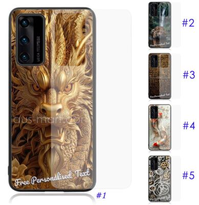 Personalised Text Glass Phone Case For Huawei Mate 40/30/20/10/9/8 Series