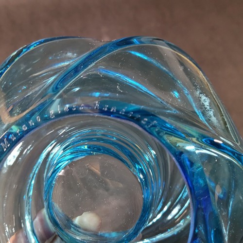 Vistosi Atelier Oi Schlaepfer Murano Glas Teelicht WASSER UND LICHT Aqua Blau - Bild 17 von 19