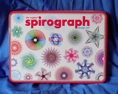 The Original SPIROGRAPH Design Set in a Tin Travel Kit w/ Stencils Pens Guide